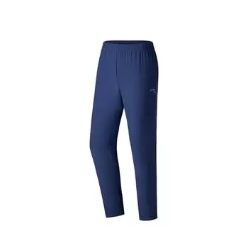 Anta Casual Simple Solid Color Straight Leg Knitted Sports Pants Men bottoms Chaos-Blue 952525504-2