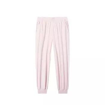 Anta Casual Simple Solid Color Tapered Knit Sports Pants Women bottoms Soft-Pink 962527301-4 3XL