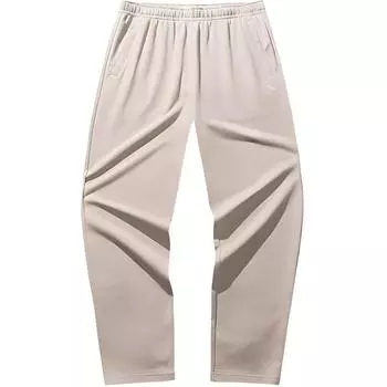 Anta Casual Simple Solid Color Thickened Warm Elastic Straight Leg Knitted Sports Pants Men bottoms Light-Khaki 952517305N-3 S