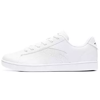 Anta Casual Slip-Resistant Wear-Resistant Shock-Absorbing Lightweight Low-Top Skate Shoes Men Sneakers White 91918001-1 42