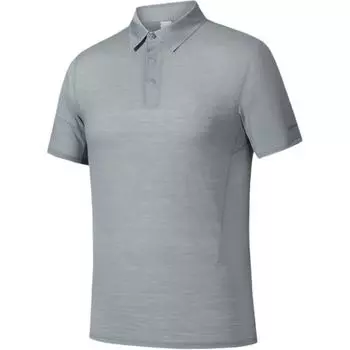 Anta Casual Solid Color Simple Comfortable Short Sleeve Polo Shirt Men tops Monet-Gray 152520104-5 M