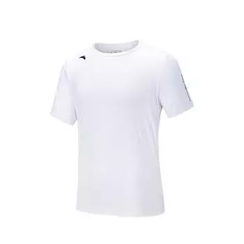 Anta Casual Sports Simple Solid Color Pullover Short Sleeve T-Shirt Men Tops Pure-White 952527133-8 L