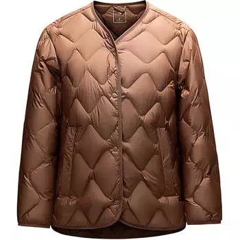 Anta Casual Sports Warm V-Neck Down Jacket Women outerwear Dark-Coffee 162447935-1 S