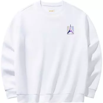 Anta Casual Versatile Round Neck Sweatshirt Women tops Snow-White 162437718-1 M
