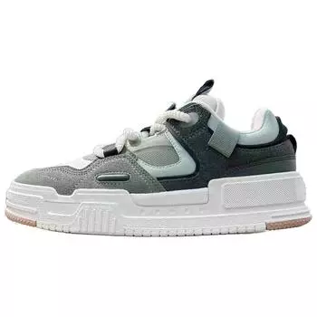 Anta Casual Versatile Slip-Resistant Durable Low-Top Skate Shoes Men Sneakers Gray Green 112518021R-4 41