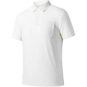 Anta Champion All-Weather Series Comfortable Casual Simple Solid Color Versatile Breathable Short Sleeve Polo Shirt Men tops Paper-White 152520145-2 S