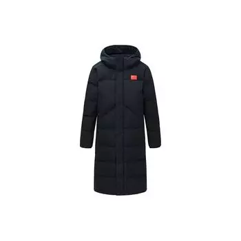 Anta Champion All-Weather Series Длинная теплая куртка-пуховик с капюшоном на молнии унисекс верхняя одежда черного цвета 152350903-2 XL