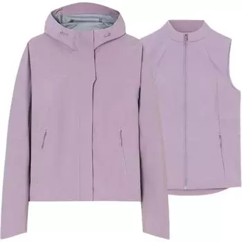 Anta Champion All-Weather Series однотонная дышащая универсальная двухкомпонентная куртка на молнии с капюшоном женские куртки Cloud-Sea-Purple 162410609-5 S
