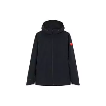 Anta Champion All-Weather Series однотонная теплая тканая спортивная куртка с капюшоном на молнии для мужчин, базовая куртка черного цвета 152410611-3 M
