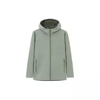 Anta Champion All-Weather Series однотонная водонепроницаемая тканая спортивная куртка с капюшоном на молнии для мужчин, песочно-зеленая 152410606-5 M