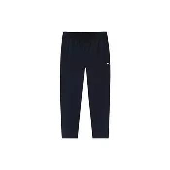 Anta Champion All-Weather Series однотонные прямые повседневные брюки со средней посадкой, мужские низы, базовые, черные 152340319-2 S