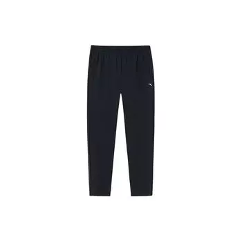 Anta Champion All-Weather Series однотонные прямые флисовые повседневные брюки со средней посадкой, женские базовые брюки, цвет черный 162340314-1 S