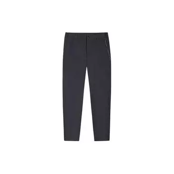 Anta Champion All-Weather Series однотонные тканые быстросохнущие прямые повседневные брюки со средней посадкой, мужские базовые черные 152420515-1 S