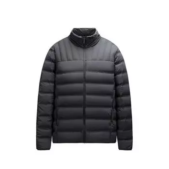 Anta Champion All-Weather Series Solid Color Zipper Stand Collar Comfortable Breathable Versatile Casual Down Jacket Men Outerwear 152510913-2 S