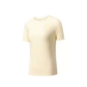 Anta Champion All-Weather Series Solid Color Round Neck Simple Sports Short Sleeve Raglan T-Shirt Women Tops 162530103-3 S