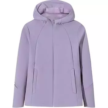 Anta Champion All-Weather Series Solid Color Zip-Up Hooded Comfortable Breathable Versatile Jacket Women jackets Cloud-Purple 162510606-4 S