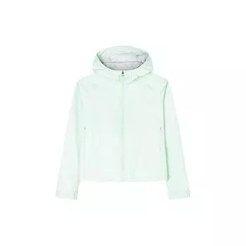 Anta Champion All-Weather Series Solid Color Zip-Up Hooded Loose Sports Jacket Women jackets Mint-Green 162420603-3 XS