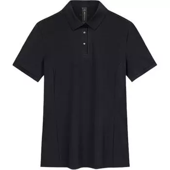 Anta Champion All-Weather Series Solid Color Comfortable Breathable Versatile Short Sleeve Polo Shirt Women tops Black 162430110-3 M