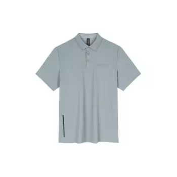 Anta Champion All-Weather Series Solid Color Breathable Casual Sports Polo Shirt Men tops Monet-Gray 152420107-3 XL