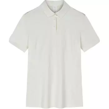 Anta Champion All-Weather Series Solid Color Comfortable Breathable Versatile Short Sleeve Polo Shirt Women tops Gardenia-White 162430110-1 M