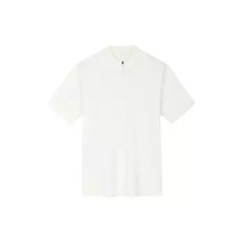 Anta Champion All-Weather Series Solid Half-Zip Round Neck Pullover Short Sleeve T-Shirt Women T-Shirts Cloud-White 162420703-1 M