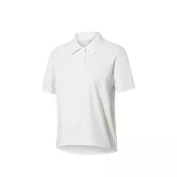 Anta Champion All-Weather Series Sports Casual Simple Solid Color Pullover Short Sleeve Polo Shirt Women Polo Shirts Paper-White 162520107-3 M