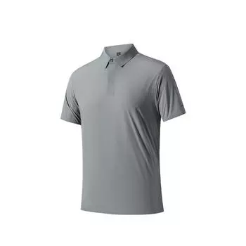 Anta Champion All-Weather Series Sports Casual Simple Solid Color Pullover Short Sleeve Polo Shirt Men Polo Shirts Monet-Gray 152520109-1 M