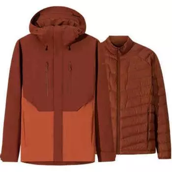 Anta Champion Outdoor Series 3 In 1 Detachable Liner Hooded Jacket Men Jacket Vivid-Orange Honey-Coffee-Orange 152440617-1 M