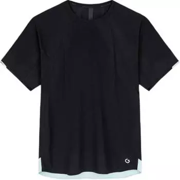 Anta Champion Outdoor Series Цветные блоки с круглым вырезом, влагоотводящая, быстросохнущая, дышащая, с коротким рукавом, мужские топы, базовые, черные 152430101-4 XL