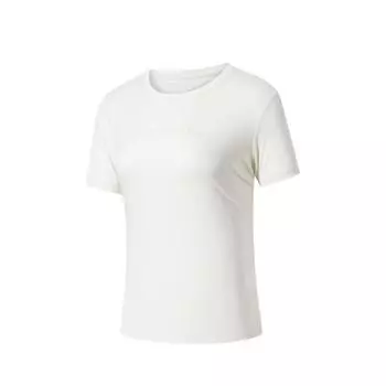 Anta Champion Outdoor Series Comfortable Casual Simple Letter Print Round Neck Short Sleeve T-Shirt Women Tops Bright-Lotus-Yellow 162520118-1 M