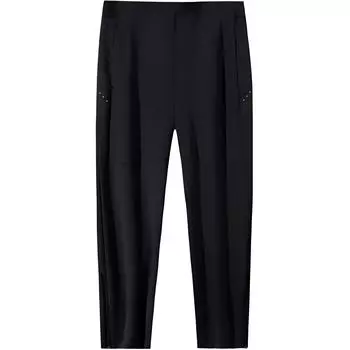 Anta Champion Outdoor Series Comfortable Casual Simple Straight Leg Fleece Knitted Sports Pants Men bottoms Basic-Black 152510301-2 XL