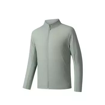 Anta Champion Outdoor Series Comfortable Simple Solid Color Lightweight Stand Collar Zipper Sports Jacket Men Jacket Camellia-Green 152520618-3 M