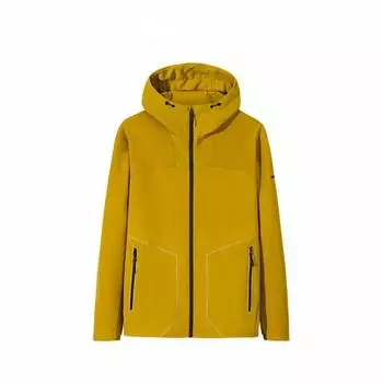 Anta Champion Outdoor Series Однотонная толстовка на молнии с капюшоном Удобная Дышащая Теплая Свободная куртка Мужские куртки Ярко-желтый 152510717-1 XL