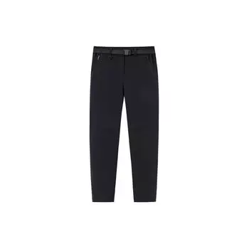 Anta Champion Outdoor Series однотонные влагоотводящие прямые повседневные брюки средней посадки женские базовые черные 162410503-2 M