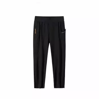 Anta Champion Outdoor Series Solid Color High Waist Breathable Versatile Tight Sports Long Pants Women bottoms Black 162510503-2 M