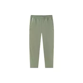 Anta Champion Outdoor Series Solid Color Mid Waist Straight Casual Pants Men Bottoms Olive-Green 152340501-3 L