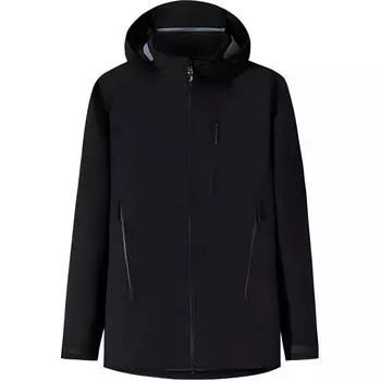 Anta Champion Outdoor Series Solid Color Zipper Hooded Comfortable Waterproof Windproof Jacket Men Jacket Basic-Black 152440619-4 L