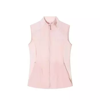 Anta Champion Outdoor Series Solid Color Zipper Stand Collar Comfortable Breathable Versatile Vest Women vest Ice-Taro-Pink 162510802-4 M