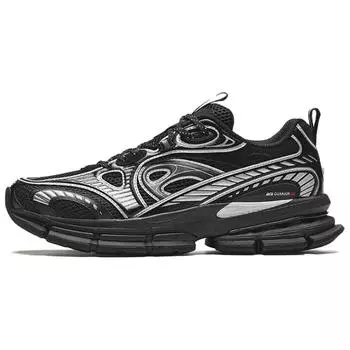 Anta Champion Series AG-G01 Versatile Thick Sole Comfortable Non-Slip Wear-Resistant Low-Top Casual Shoes Men sneaker Black Silver 112438805A-1 39