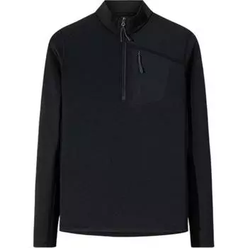 Anta Champion Series Comfortable Casual Simple Half High Neck Fleece Long Sleeve T-Shirt Women Tops Basic-Black 162510404-3 S