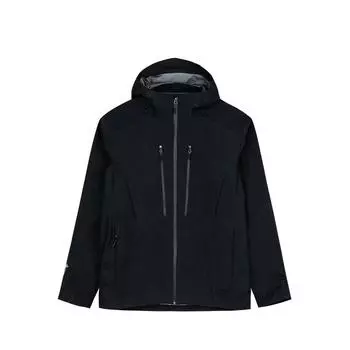 Anta Champion Series походная однотонная куртка с капюшоном и длинным рукавом ветрозащитная водонепроницаемая прочная мужская куртка черная 152440606-2 L