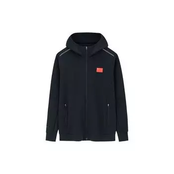 Anta Champion Series Hooded Straight Knit Jacket Men Jackets Night-Sea-Black 152330711-3 L