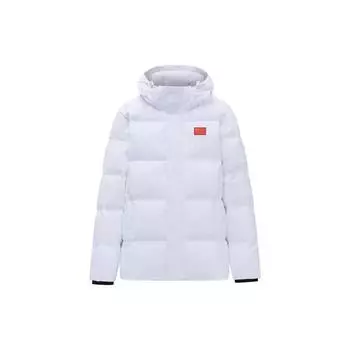 Anta Champion Series National Flag Hooded Warm Zipper Windproof Long Sleeve Down Jacket Men outerwear Pure-White 152350902-2 XL