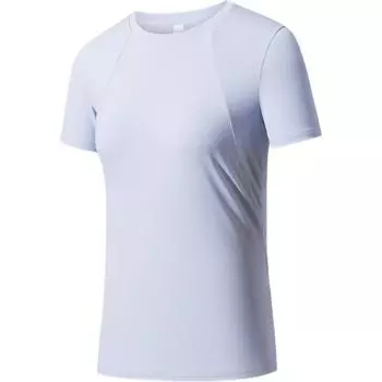 Anta Champion Серия Всепогодная Однотонная Дышащая Универсальная Футболка с Коротким Рукавом Обычного Кроя Женские Топы Фиолетово-Облачно-Серый 162520101-3 2XL