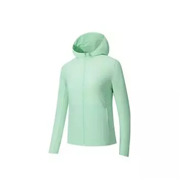 Anta Champion Серия Всепогодная Простая Универсальная Однотонная Толстовка на Молнии с Капюшоном Женская Куртка Цветочно-Зеленая 162530603-2 M