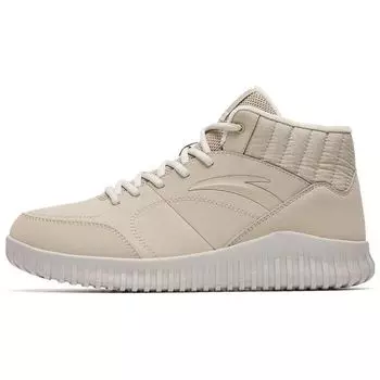 Anta Che Yu Shock Absorbing Warm Mid-Top Sports Casual Shoes Men Sneakers Beige 112248983-1 45