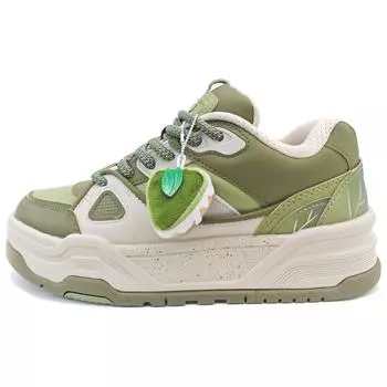 Anta Cheesecake Comfortable Versatile Non-Slip Wear-Resistant Increased Height Low-Top Skate Shoes Men sneaker Green 112518074-4 40
