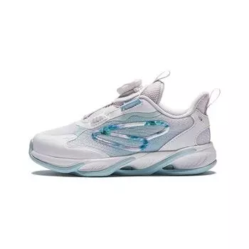 Anta Childrens Red Flame Casual Comfortable Wear-Resistant Breathable Low-Top Running Shoes Kids Sneakers White Blue 322419913-2 28