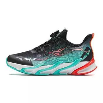 Anta Childrens Red Flame Non-Slip Anti-Kick Shock Absorbing Wear-Resistant Low-Top Running Shoes Kids sneaker Green 312415511H-1 39
