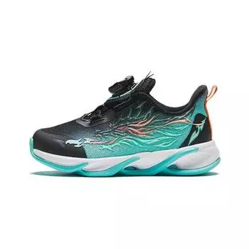 Anta Childrens Red Flame Round Head Comfortable Anti-Kick Shock Absorption Low-Top Running Shoes Kids sneaker Green 312419912-1 28